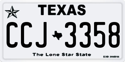 TX license plate CCJ3358