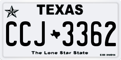TX license plate CCJ3362