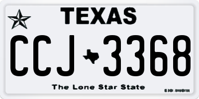 TX license plate CCJ3368