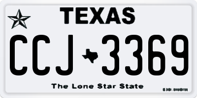 TX license plate CCJ3369