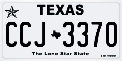 TX license plate CCJ3370