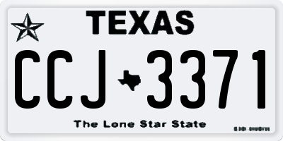 TX license plate CCJ3371