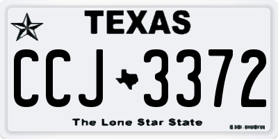 TX license plate CCJ3372