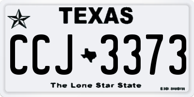 TX license plate CCJ3373