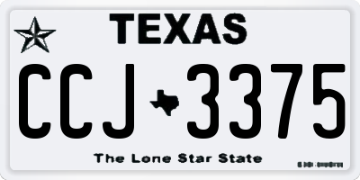 TX license plate CCJ3375