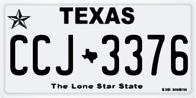 TX license plate CCJ3376
