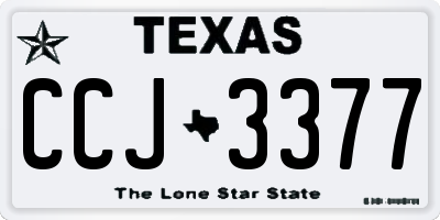 TX license plate CCJ3377