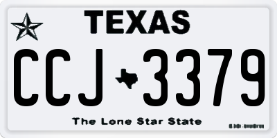 TX license plate CCJ3379