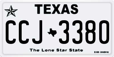 TX license plate CCJ3380