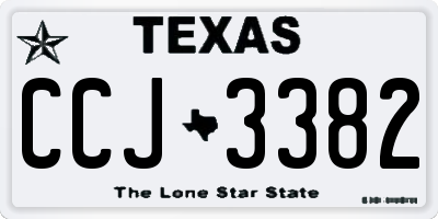 TX license plate CCJ3382