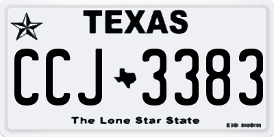 TX license plate CCJ3383