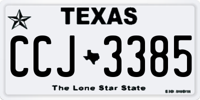TX license plate CCJ3385
