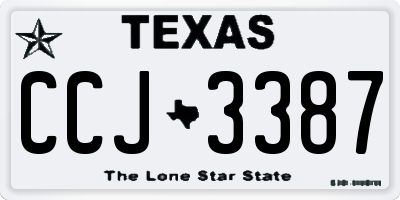 TX license plate CCJ3387