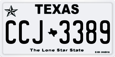 TX license plate CCJ3389