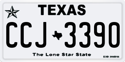 TX license plate CCJ3390
