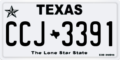 TX license plate CCJ3391