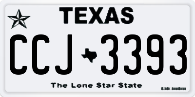 TX license plate CCJ3393