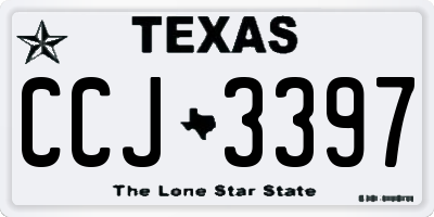 TX license plate CCJ3397