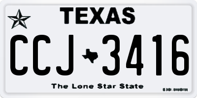 TX license plate CCJ3416