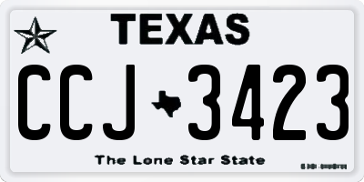 TX license plate CCJ3423