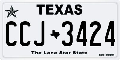 TX license plate CCJ3424