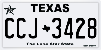 TX license plate CCJ3428