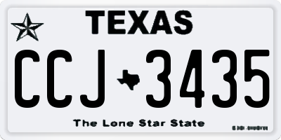 TX license plate CCJ3435