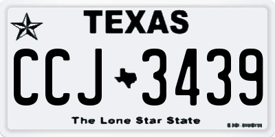 TX license plate CCJ3439