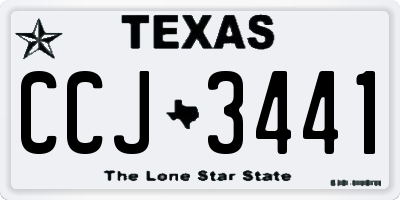TX license plate CCJ3441