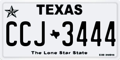 TX license plate CCJ3444