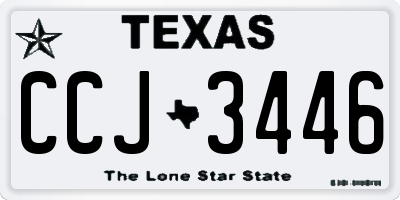 TX license plate CCJ3446