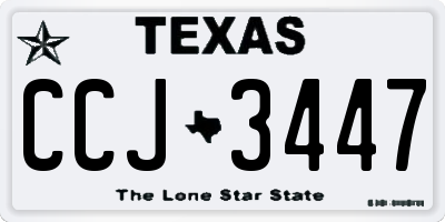 TX license plate CCJ3447