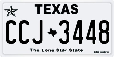 TX license plate CCJ3448