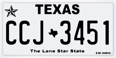 TX license plate CCJ3451