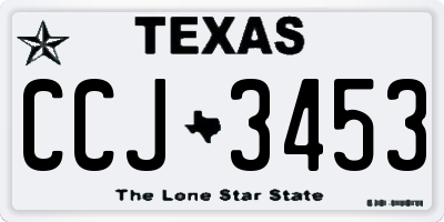 TX license plate CCJ3453
