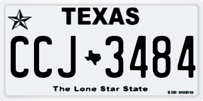 TX license plate CCJ3484