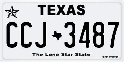 TX license plate CCJ3487