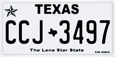 TX license plate CCJ3497