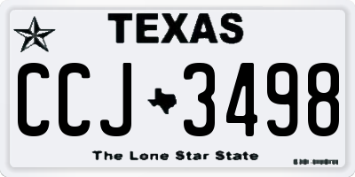 TX license plate CCJ3498