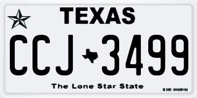 TX license plate CCJ3499