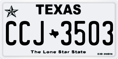 TX license plate CCJ3503