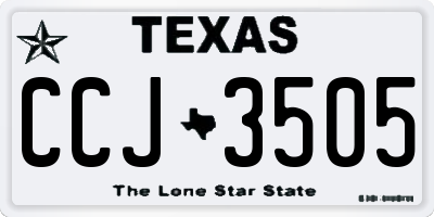 TX license plate CCJ3505