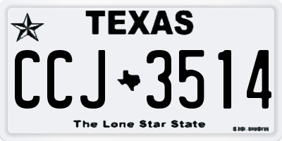 TX license plate CCJ3514