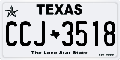 TX license plate CCJ3518