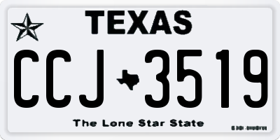 TX license plate CCJ3519