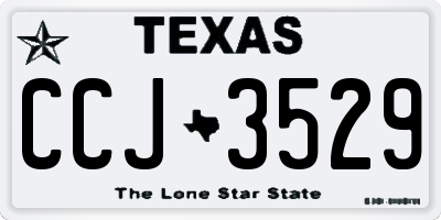 TX license plate CCJ3529