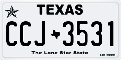 TX license plate CCJ3531