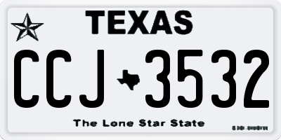 TX license plate CCJ3532