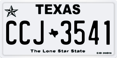 TX license plate CCJ3541