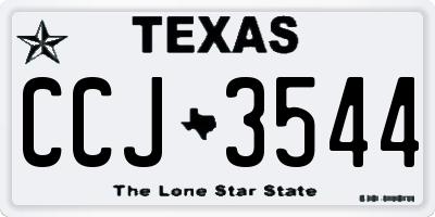 TX license plate CCJ3544